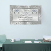 あなたの文字が付いているダイヤモンド第60記念日の旗 横断幕 (トレードショー)