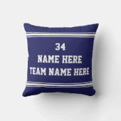 あなたの文字が付いているパーソナライズなフットボールの装飾用クッション クッション (裏面)
