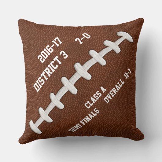 あなたの文字が付いているパーソナライズなフットボール賞の枕 クッション (裏面)