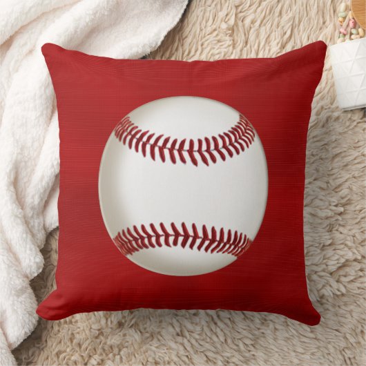 あなたの文字が付いているパーソナライズな野球の装飾用クッション クッション (ブランケット)