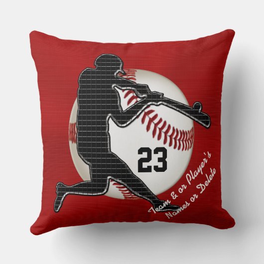 あなたの文字が付いているパーソナライズな野球の装飾用クッション クッション (裏面)