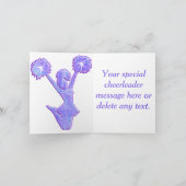 あなたの文字が付いている大きくパーソナライズなチアリーダーカード シーズンカード (内部)
