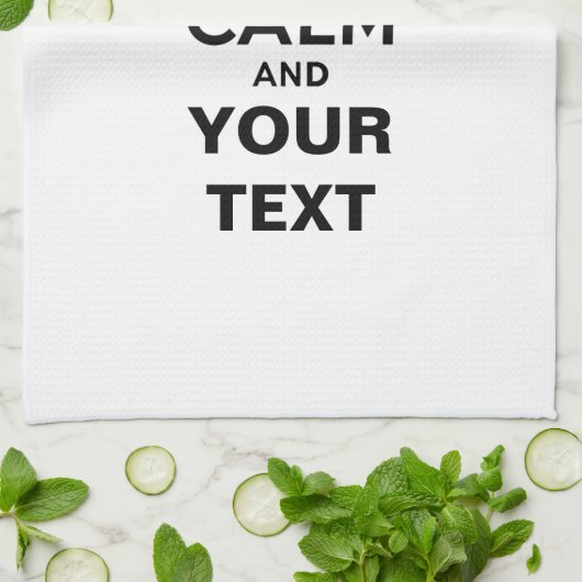 あなたの文字との平静を保って下さい キッチンタオル (折り畳み)