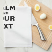 あなたの文字との平静を保って下さい キッチンタオル (四つ折り)