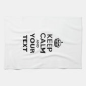 あなたの文字との平静を保って下さい キッチンタオル (横)