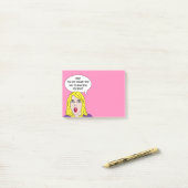 あなたの文字のカスタムなポスト・イットを持つレトロの女性 ポストイット (デスク上)