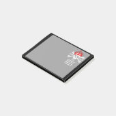 あなたの文字は穏やかで赤い王冠の骨が交差した図形のスカルを保ちます ポストイット (アングル)