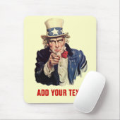 あなたの文字を加えて下さい マウスパッド (マウス)