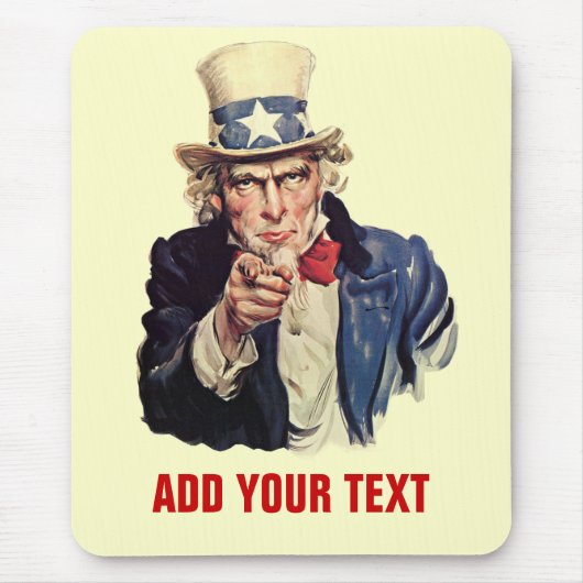 あなたの文字を加えて下さい マウスパッド (正面)