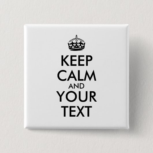 あなたの文字を加え、穏やかなボタンのテンプレートを保つために作って下さい 缶バッジ (正面)