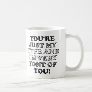 あなたの文字フォントが好き Funny Mug or Travel Mug コーヒーマグカップ