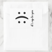 あなたの文字メッセージ幸せおもしろい悲しい選択に任せる 長方形シール (バッグ)