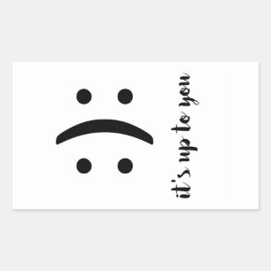あなたの文字メッセージ幸せおもしろい悲しい選択に任せる 長方形シール