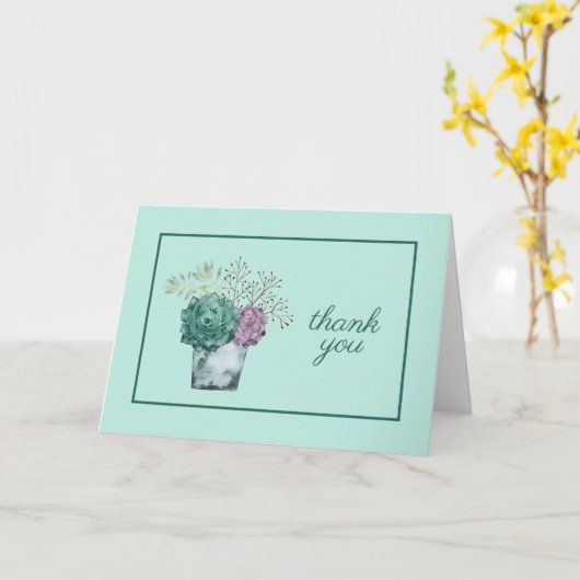 あなたの文字|の植物の幸福のコレクション| Succuを加えて下さい カード (黄色い花)