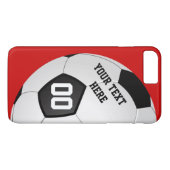 あなたの文字、数および色のサッカーの電話箱 Case-Mate iPhoneケース (裏面(横))