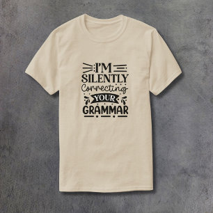 あなたの文法を黙って直す Tシャツ