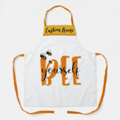 あなたの料理を最高のするハニーよくはしゃぐビーエレガンス エプロン (正面)