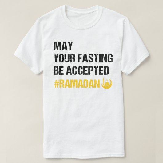 あなたの断食が受け入れられるかもしれない – Ramadan Mubarak Tシャツ (デザイン正面)