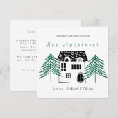あなたの新しいアパートのミニマルおめでとう シーズンカード (正面/裏面)
