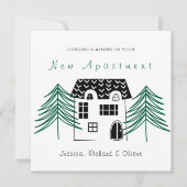 あなたの新しいアパートのミニマルおめでとう シーズンカード (正面)