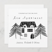 あなたの新しいアパートのミニマルおめでとう シーズンカード (正面/裏面)