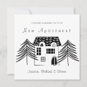 あなたの新しいアパートのミニマルおめでとう シーズンカード (正面)