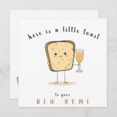 あなたの新しいホームホリデーカーに少しトースト シーズンカード (正面/裏面)