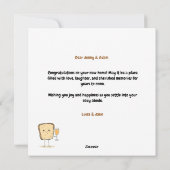 あなたの新しいホームホリデーカーに少しトースト シーズンカード (裏面)