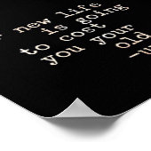 あなたの新しい人生は古い1つのポスターを犠牲にするだろう ポスター (角)