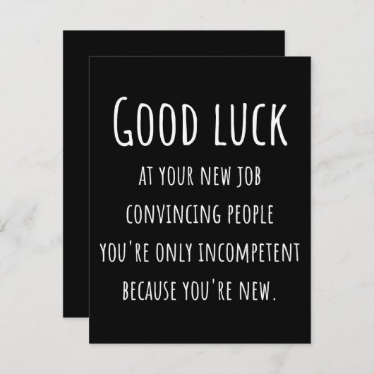 あなたの新しい仕事であなたは人々を説得した セーブザデート (正面/裏面)