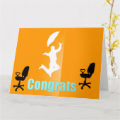 あなたの新しい仕事の大きい挨拶状のおめでとう カード (黄色い花)