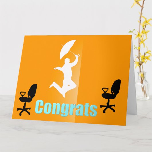 あなたの新しい仕事の大きい挨拶状のおめでとう カード (黄色い花)