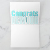 あなたの新しい仕事の大きい挨拶状のおめでとう カード (内部)