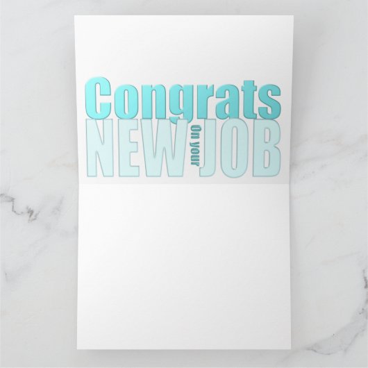あなたの新しい仕事の大きい挨拶状のおめでとう カード (内部)