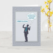 あなたの新しい作業伝票のお祝い(おもしろいな) カード (黄色い花)