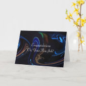 あなたの新しい作業伝票のお祝い カード (黄色い花)