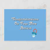 あなたの新しい到着のお祝い ポストカード (正面)