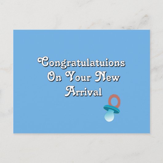 あなたの新しい到着のお祝い ポストカード (正面)