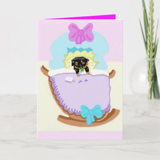 あなたの新しい子犬のお祝い カード (正面)