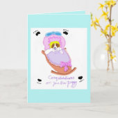 あなたの新しい子犬のお祝い カード (黄色い花)