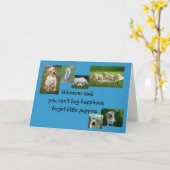 あなたの新しい子犬のお祝い! カード (黄色い花)