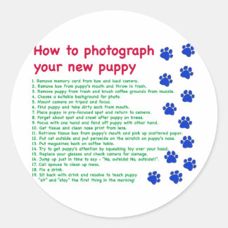 あなたの新しい子犬の写真の方法 ラウンドシール