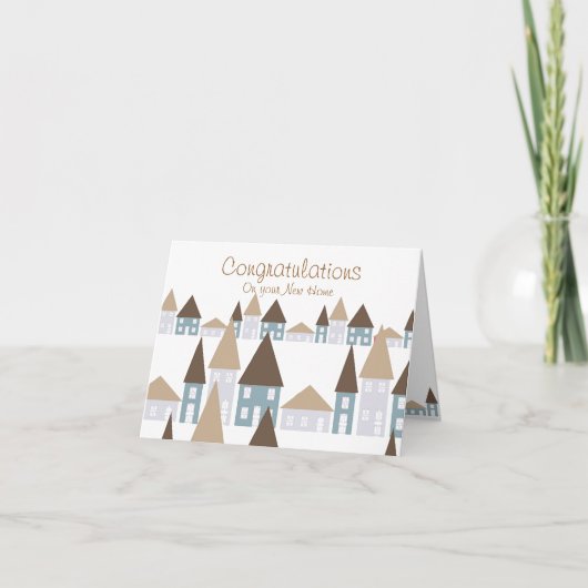 あなたの新しい家の小型のお祝い カード (正面)