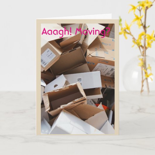 あなたの新しい家カードの移動箱のお祝い カード (黄色い花)