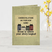 あなたの新しい家カード カード (黄色い花)