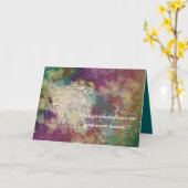 あなたの新しい家庭のツバメのCongratualtions カード (黄色い花)