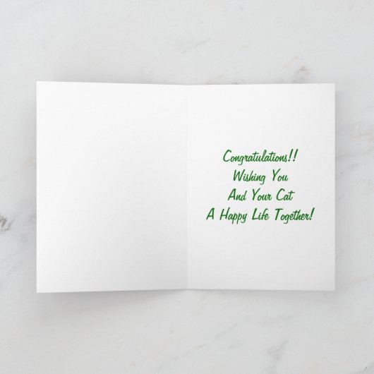 あなたの新しい猫の引用文のお祝い カード (内部)