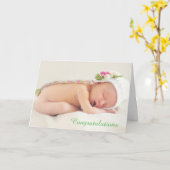 あなたの新しく小さい天恵のお祝い カード (黄色い花)