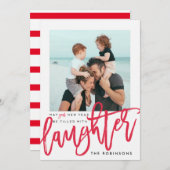 あなたの新年は笑い声で満ちているように シーズンカード (正面/裏面)