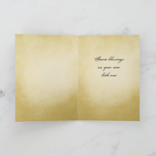 あなたの新生児の妖精の国の恵み 案内状 (内部)